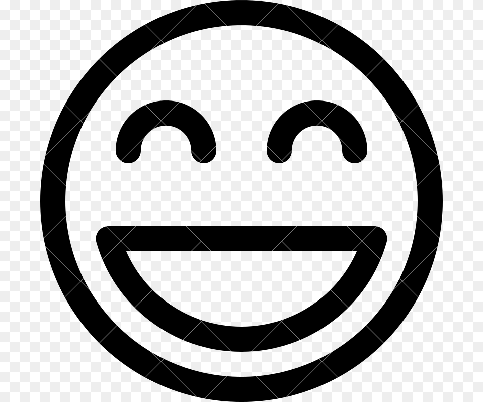Crossed Arms Emoji Open Mouth Smiley Face Black And White, Text Free Transparent Png