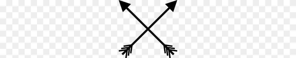 Crossed Arrows, Gray Free Transparent Png