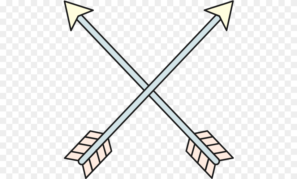 Crossed Arrows Graphic Crassed Arrows, Weapon, Blade, Dagger, Knife Free Png Download