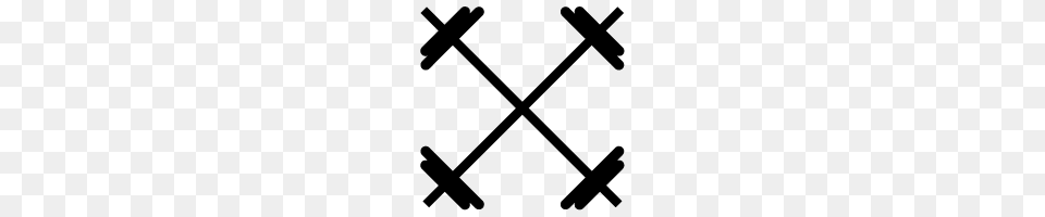 Crossed Barbells, Cross, Symbol Png
