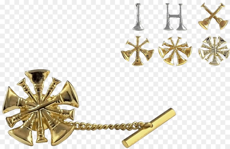 Crossed Bugles Tie Tac, Accessories, Earring, Jewelry, Blade Png Image