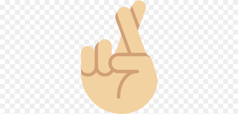 Crossed Fingers Emoji With Medium Light Skin Tone Meaning, Body Part, Hand, Person, Finger Png