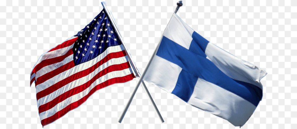 Crossed Flags Us And Finnish Flags, Flag Png
