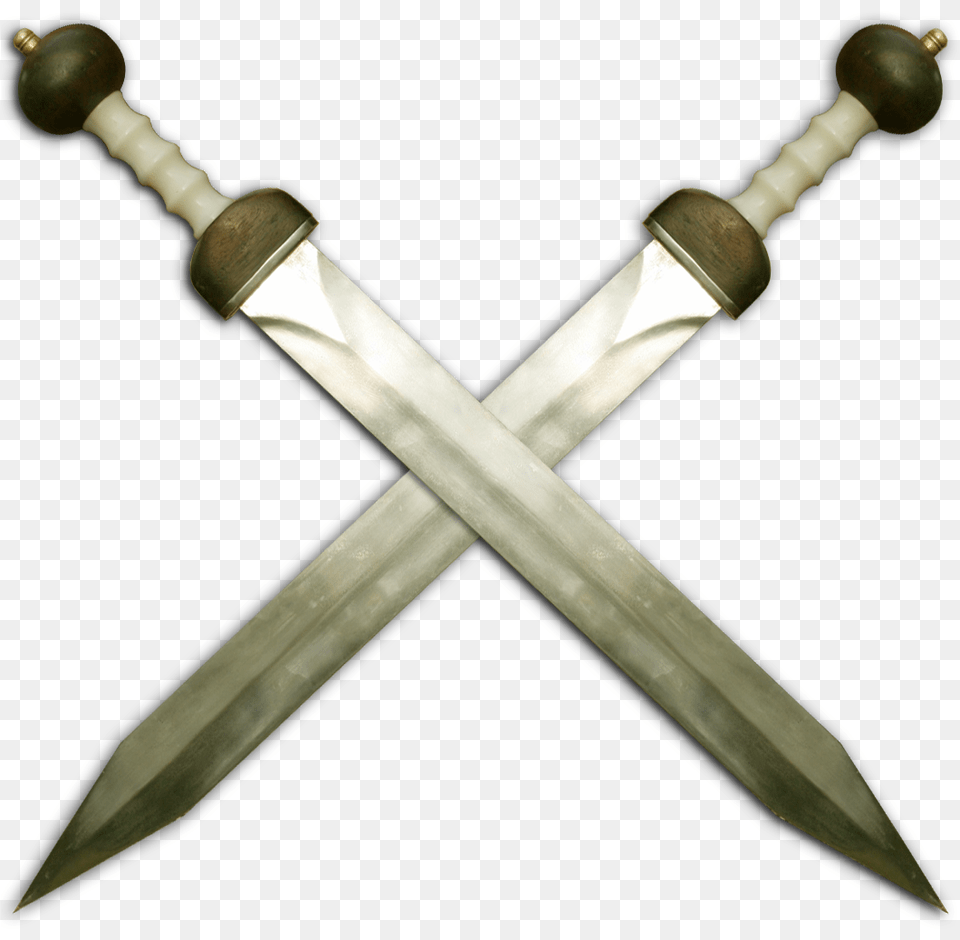 Crossed Gladii, Sword, Weapon, Blade, Dagger Png Image