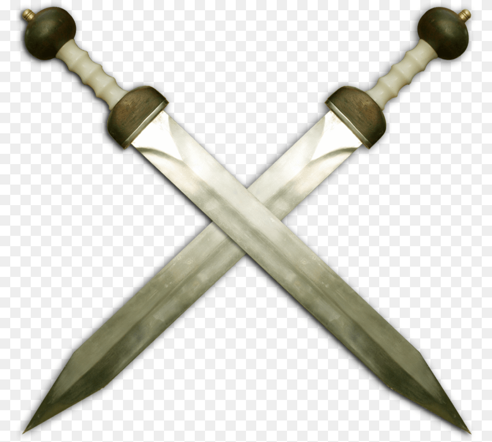 Crossed Gladius Clipart Gladius Gladiator Sword Crossed Gladius, Blade, Dagger, Knife, Weapon Png Image