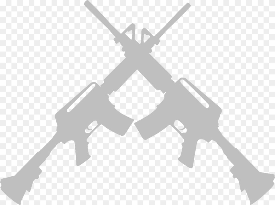 Crossed Guns, Firearm, Gun, Rifle, Stencil Free Transparent Png