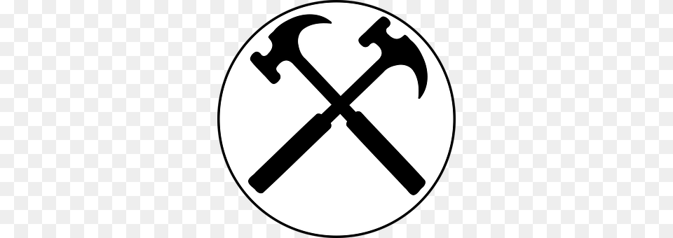 Crossed Hammers Device, Hammer, Tool Free Png