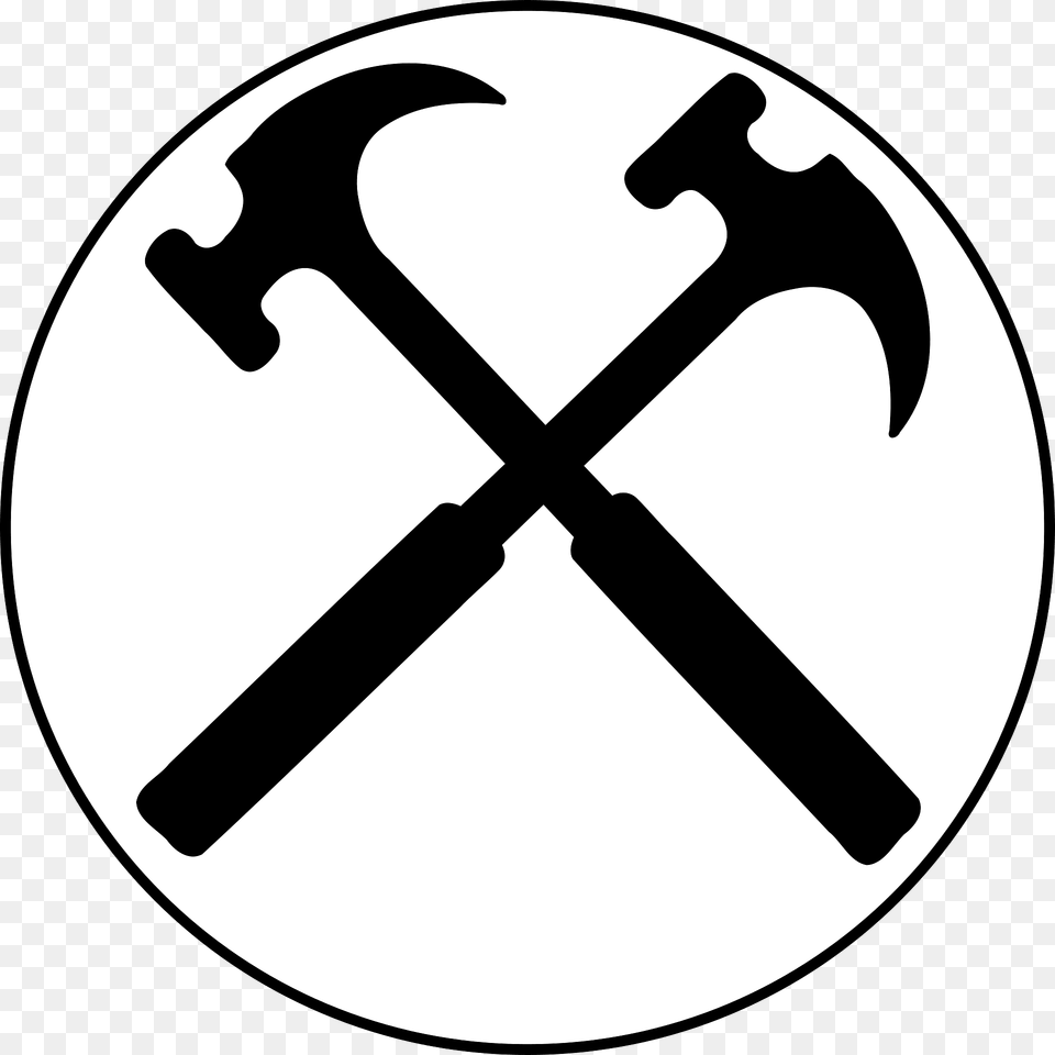 Crossed Hammers Clipart, Device, Hammer, Tool Png Image