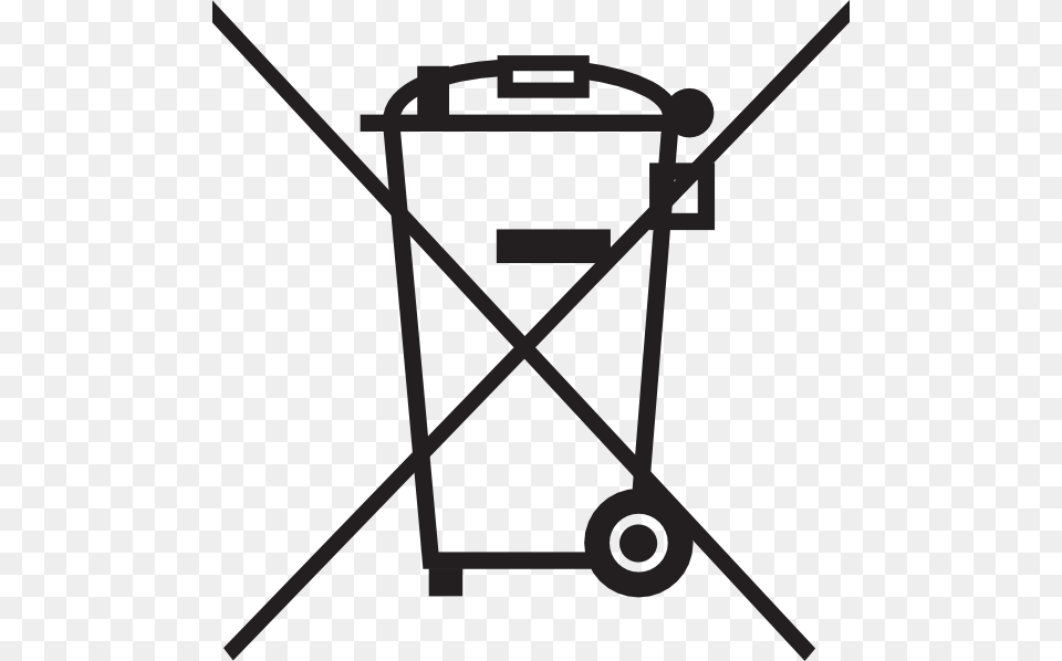 Crossed Out Garbage Can Clip Art, Tin, Device, Grass, Lawn Free Png Download