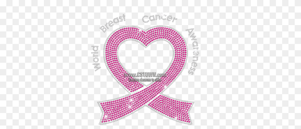 Crossed Pink Ribbon Rhinestone Decal For World Breast Awareness Ribbon, Purple, Pattern, Text Png Image