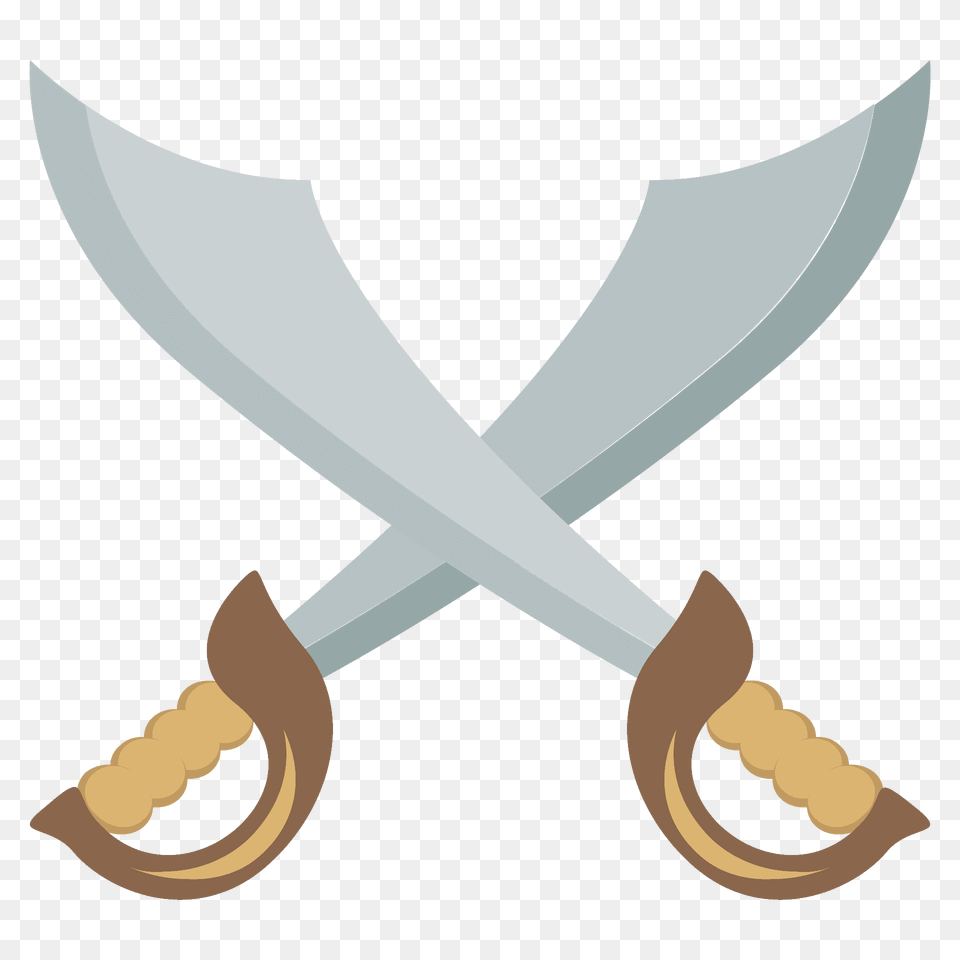 Crossed Swords Emoji Clipart, Sword, Weapon, Blade, Dagger Free Png