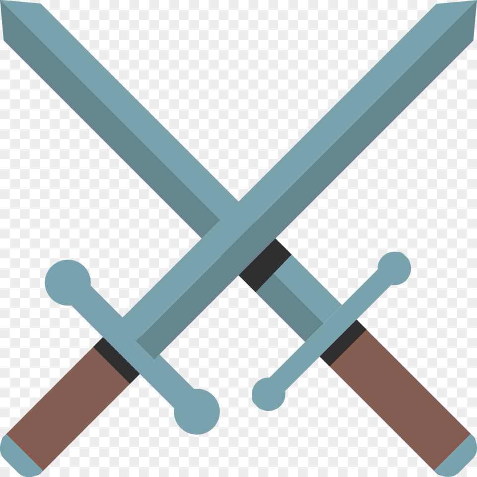 Crossed Swords Emoji Clipart, Sword, Weapon, Blade, Dagger Png