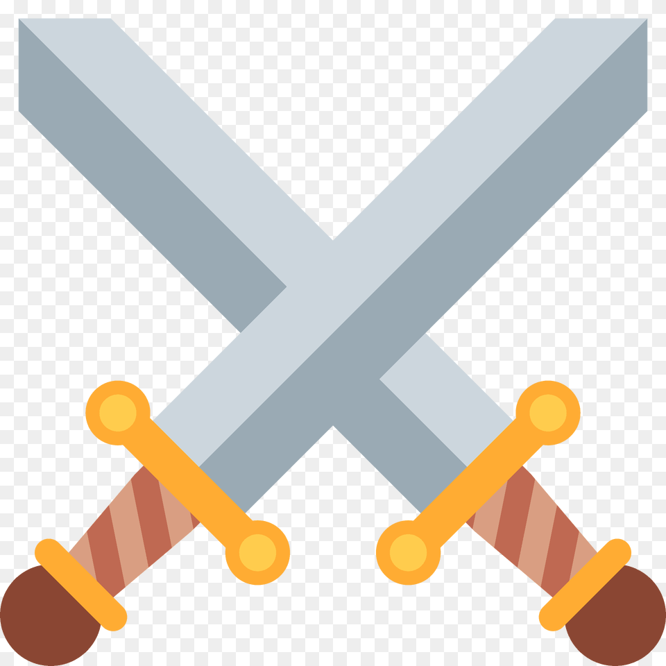 Crossed Swords Emoji Clipart, Sword, Weapon Png