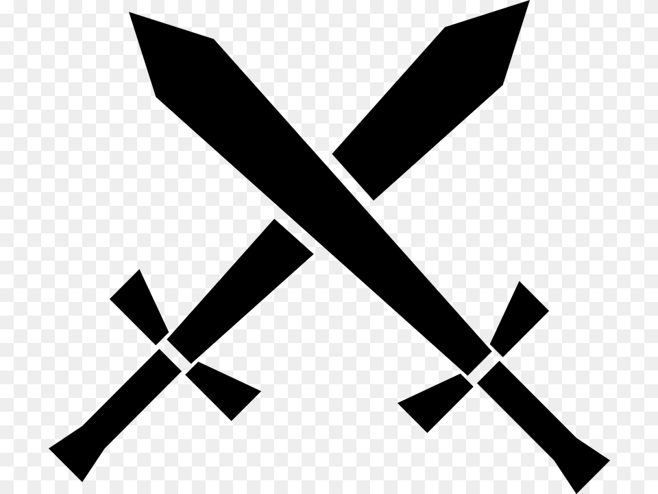 Crossed Swords Hd Transparent Crossed Swords Hd Sword Art Online Sword Icon, Gray Free Png Download