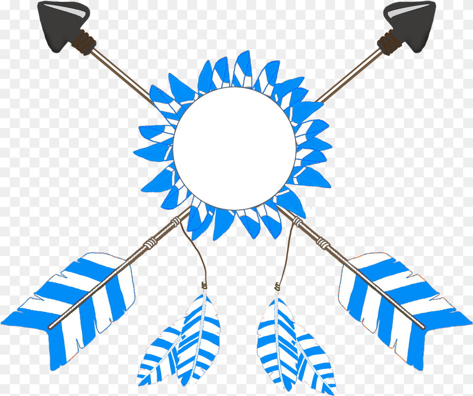 Crossed Tribal Arrows Blue Feathers Blue Tribal Arrow Clipart, Outdoors Free Png