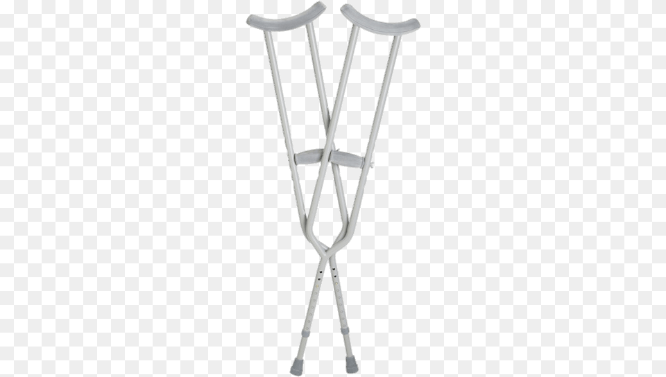 Crossed Underarm Crutches Metal Crutches, Stilts, Stick, Bicycle, Transportation Png Image