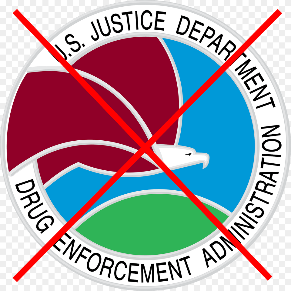 Crossedoutus Drugenforcementadministration Seal Clipart, Logo, Disk Png Image