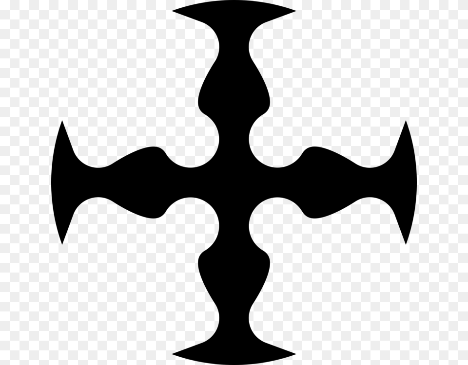 Crosses In Heraldry Cross Fleury Christian Cross, Gray Png