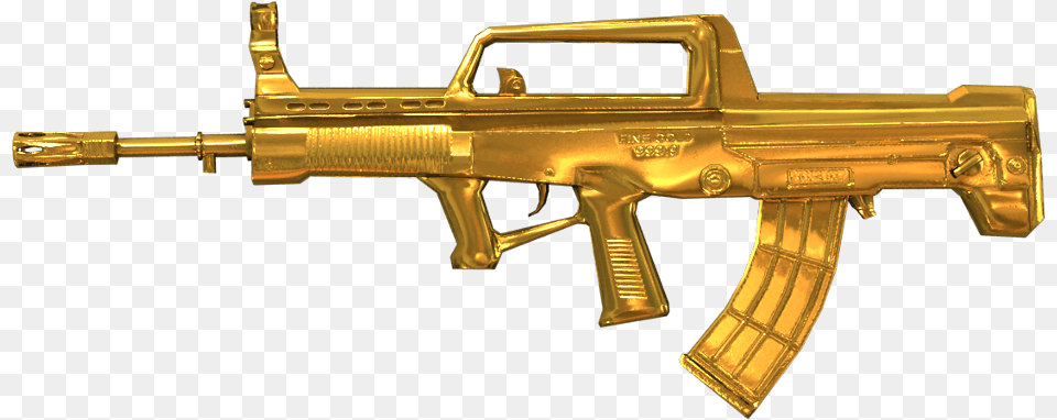 Crossfire Qbz 95 A Ultimate Gold, Firearm, Gun, Rifle, Weapon Png