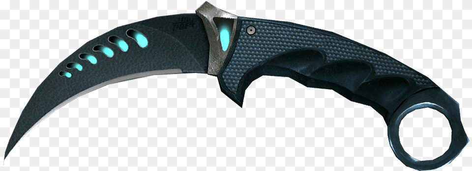 Crossfire Wiki Dual Karambit Blue Light, Blade, Dagger, Knife, Weapon Png Image