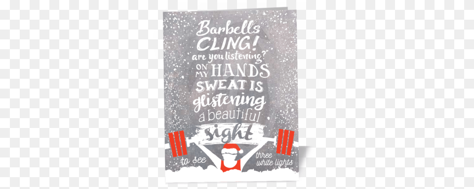 Crossfit Christmas Card Greeting Card, Advertisement, Poster, Blackboard, Person Png Image