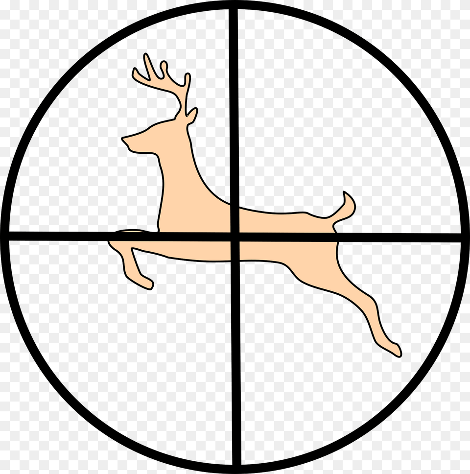 Crosshair Clipart, Animal, Deer, Mammal, Wildlife Png Image