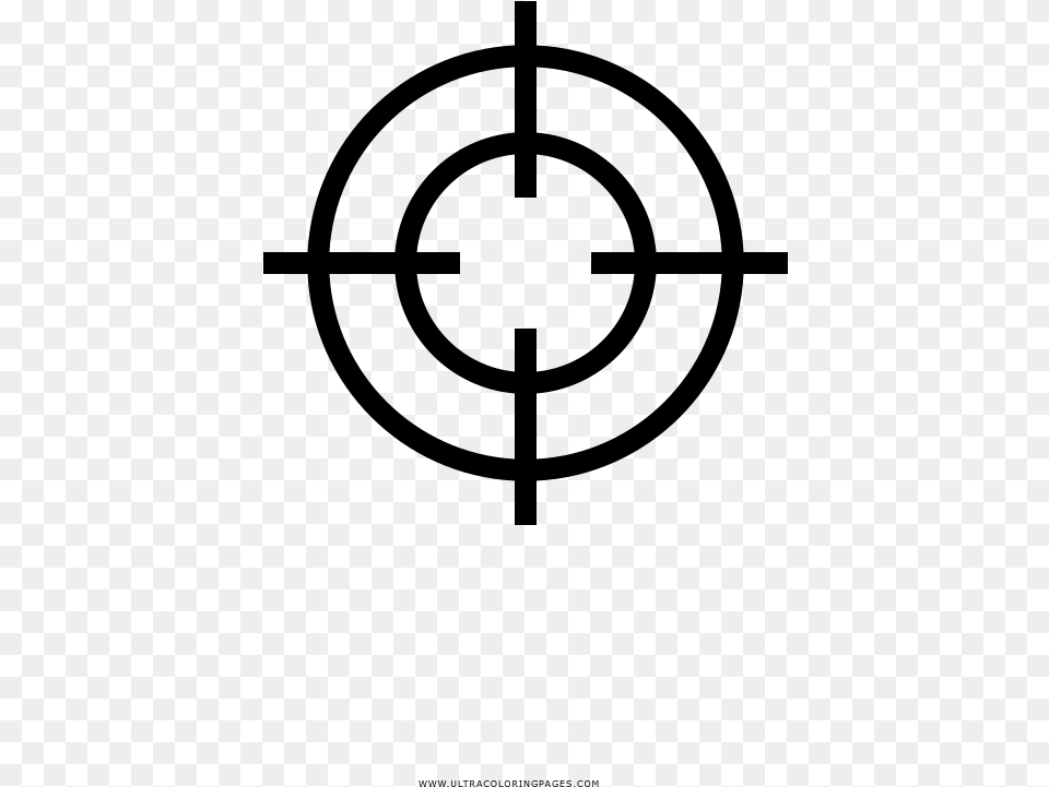 Crosshair Coloring, Gray Free Transparent Png