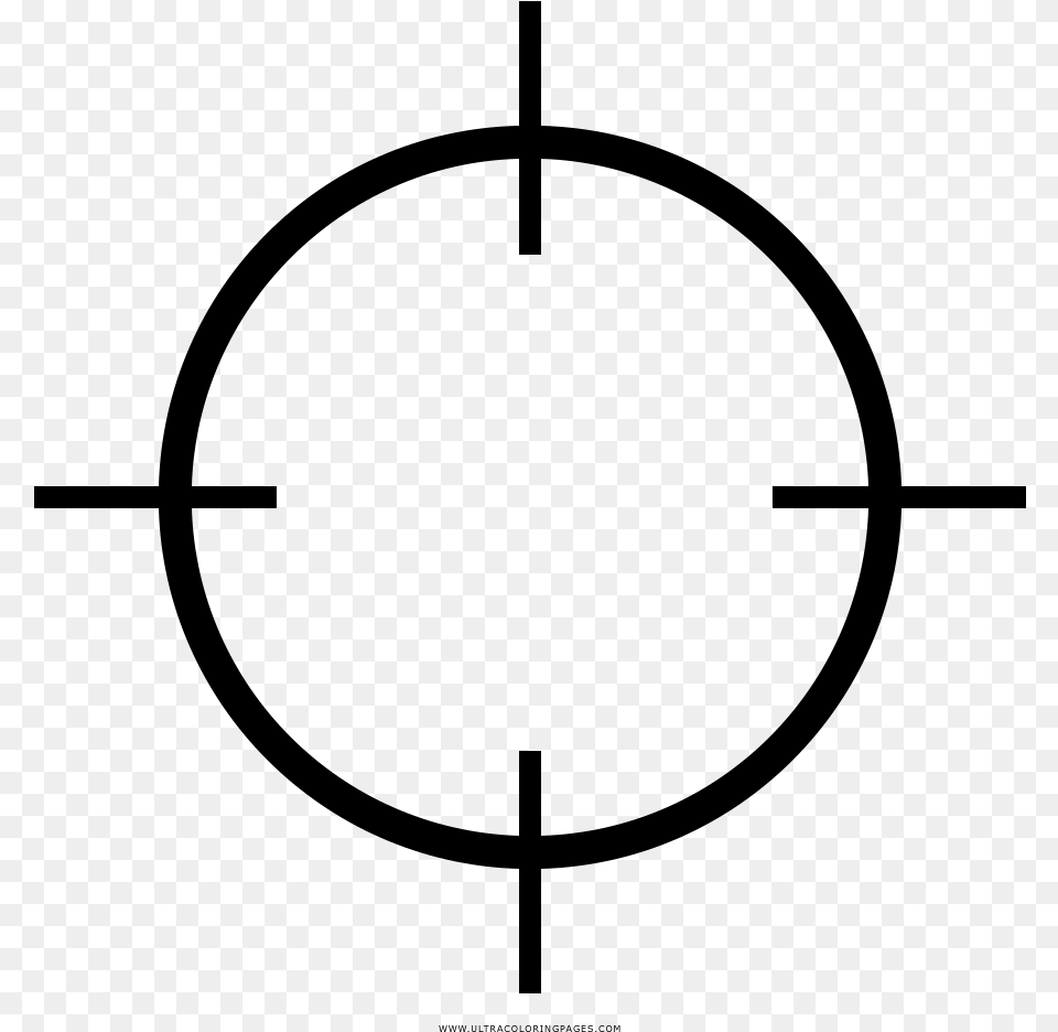 Crosshair Coloring, Gray Free Png Download