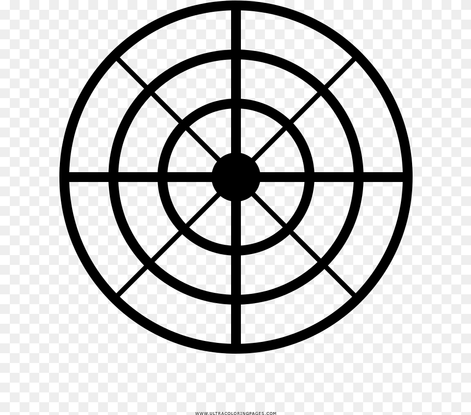Crosshair Coloring Page, Gray Png Image