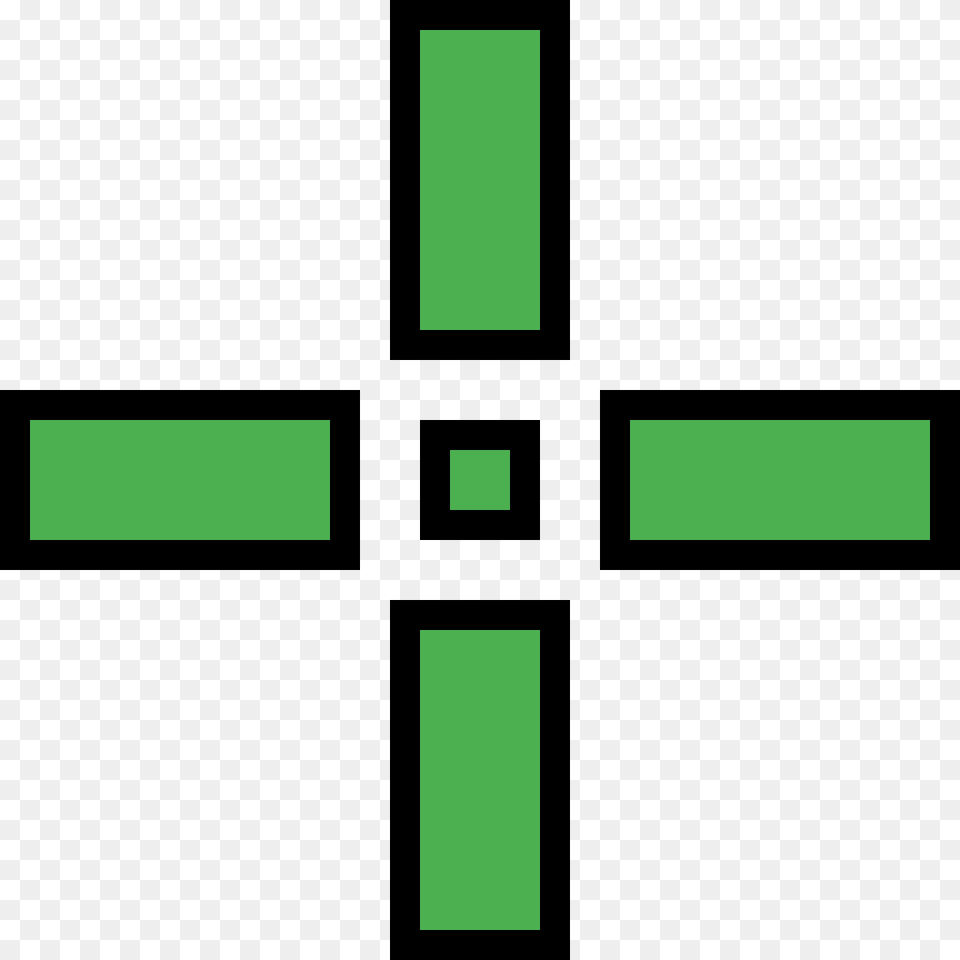 Crosshair Cross, Green, Symbol Free Png Download