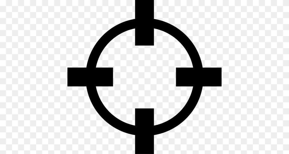 Crosshair Icon, Gray Free Transparent Png