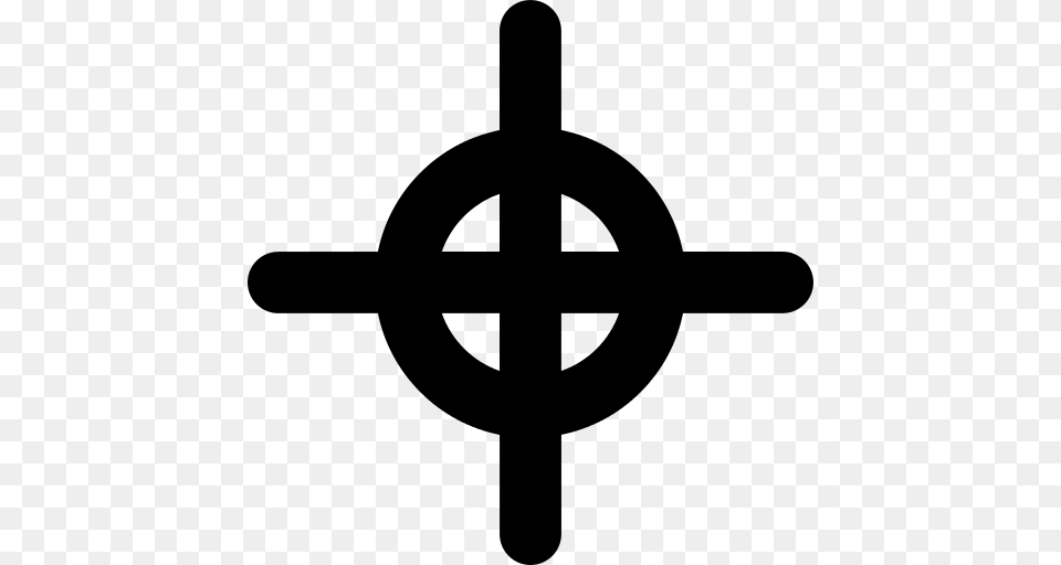 Crosshair Icon, Gray Free Png Download