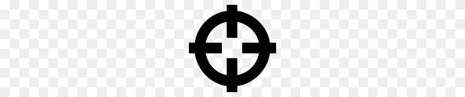 Crosshair Icons Noun Project, Gray Png Image