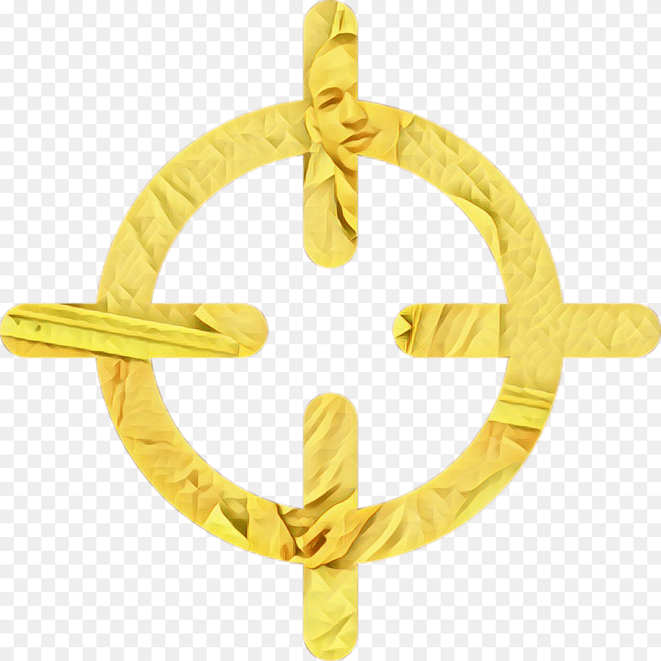 Crosshairs Icon, Cross, Symbol, Gold Free Transparent Png