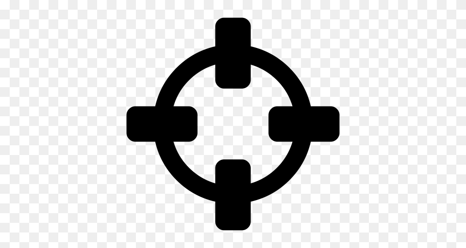 Crosshairs Icon With And Vector Format For Unlimited, Gray Png Image