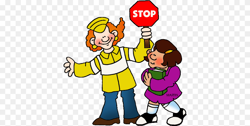 Crossing Guard Helping Kids Cross The Street, Sign, Symbol, Baby, Person Free Png Download