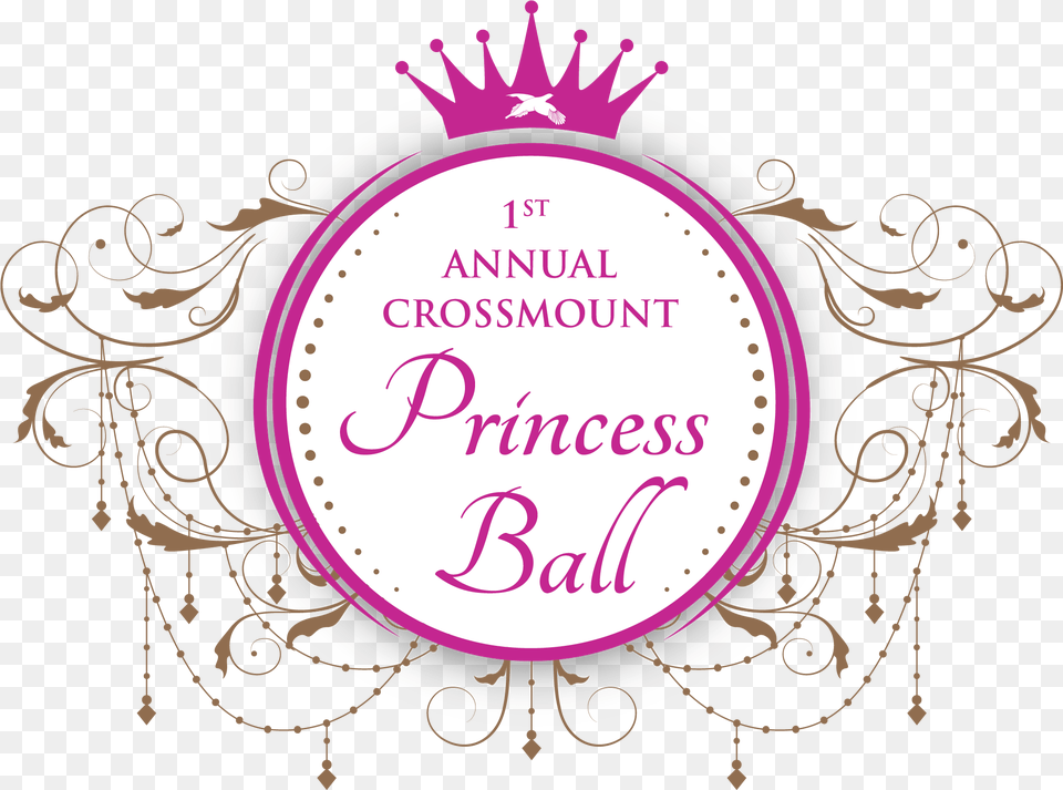 Crossmount Princessballdecorativelogopng Jim Pattison Princess Logo, Pattern, Purple, Chandelier, Lamp Png Image