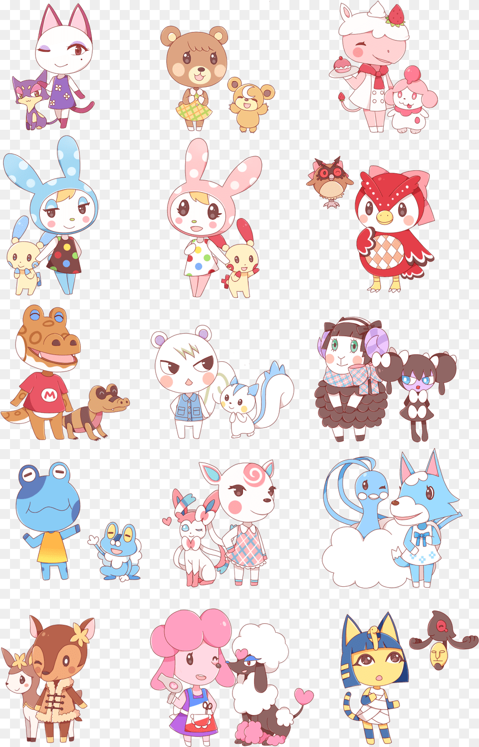 Crossover Of Animal Crossing And Animal Crossing And Pokemon, Baby, Person, Bear, Mammal Free Png