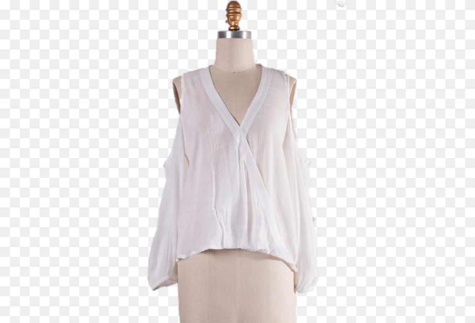 Crossover White Blouse Blouse, Clothing, Home Decor, Linen, Knitwear Free Transparent Png