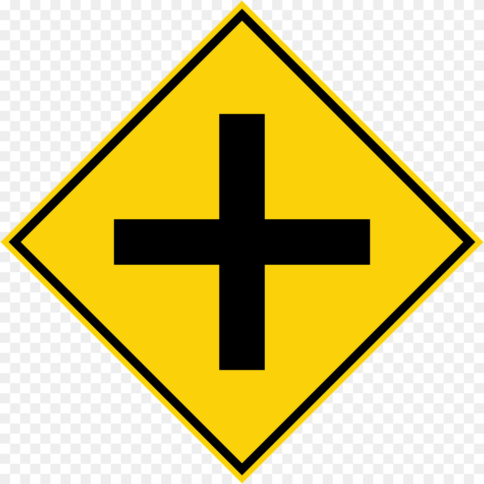 Crossroads Ahead Sign In Malaysia Clipart, Symbol, Cross, Road Sign Png