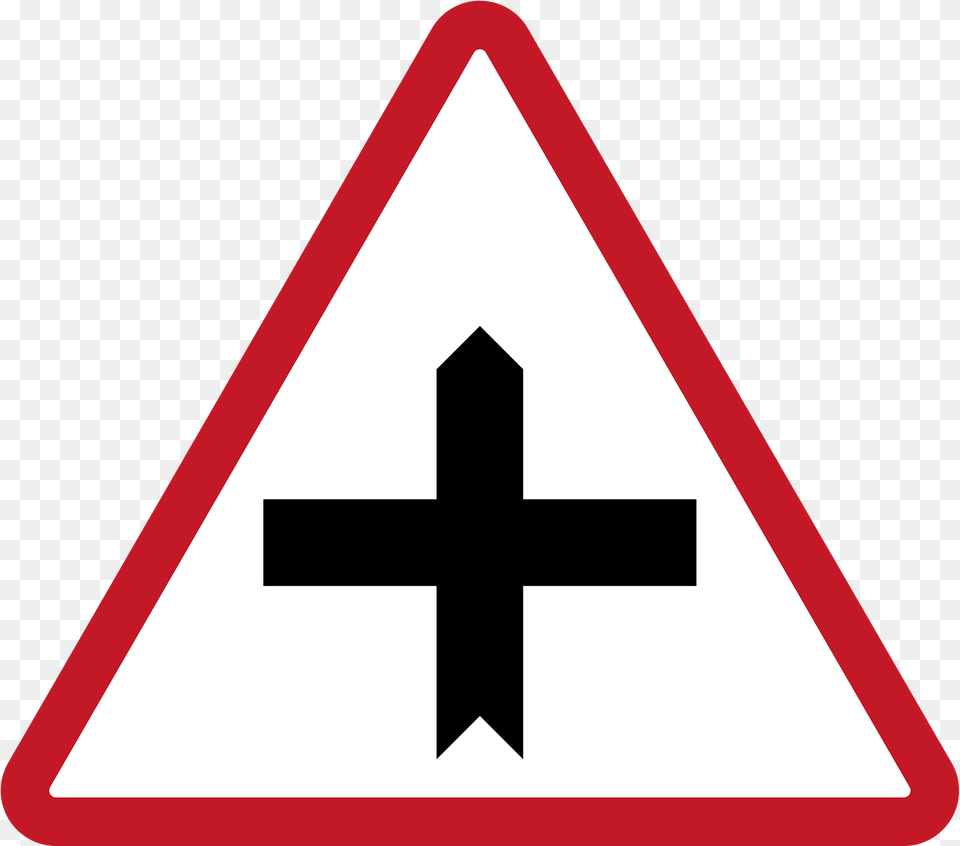Crossroads Ahead Sign In Philippines Clipart, Symbol, Road Sign Png Image