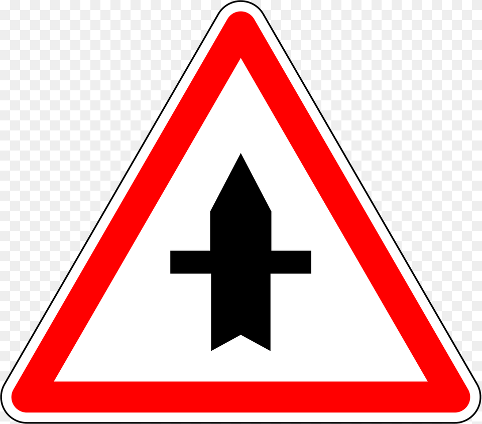 Crossroads With Priority Clipart, Sign, Symbol, Road Sign Free Png
