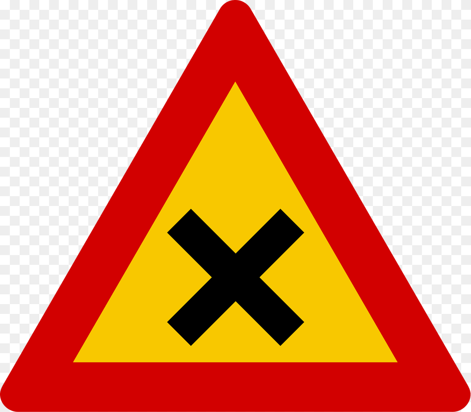 Crossroads With Priority To The Right Sign In Iceland Clipart, Symbol, Road Sign Free Png Download