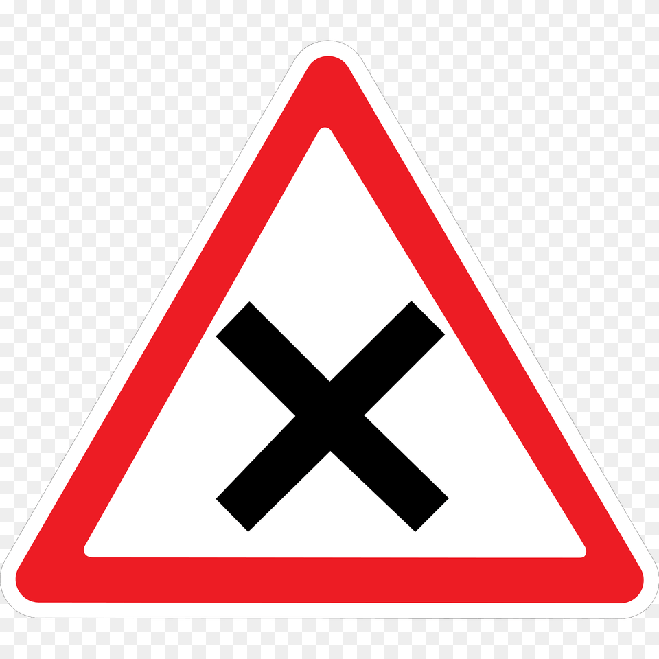 Crossroads With Priority To The Right Sign In Ukraine Clipart, Symbol, Road Sign Free Png Download