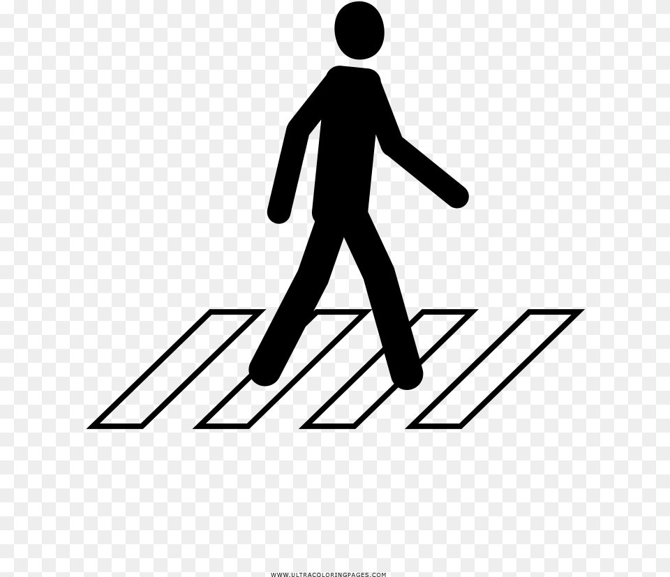 Crosswalk Coloring, Gray Free Png Download