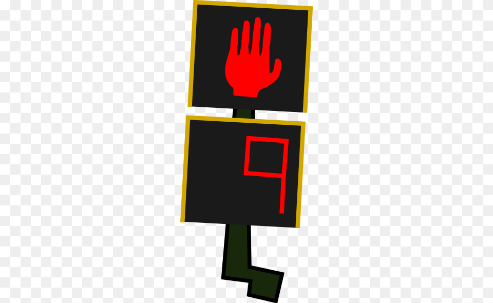 Crosswalk Wait Signal Clip Art, Sign, Symbol, Blackboard Free Png