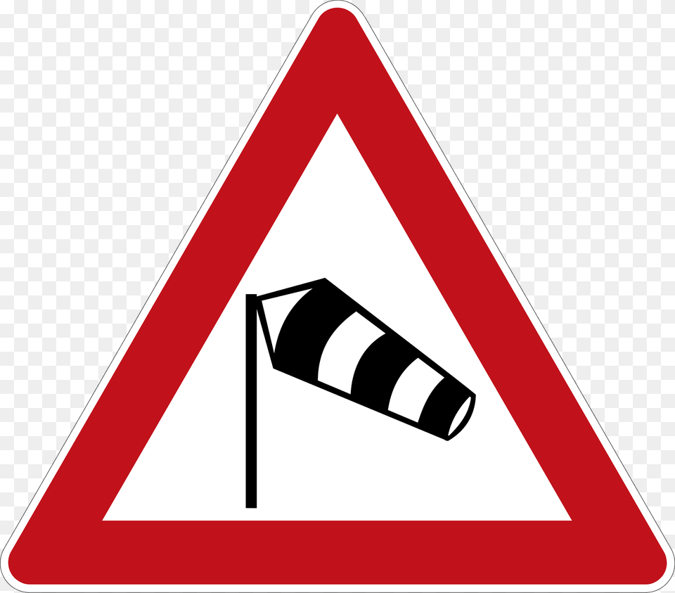 Crosswind From The Left Possible Clipart, Sign, Symbol, Road Sign Free Transparent Png