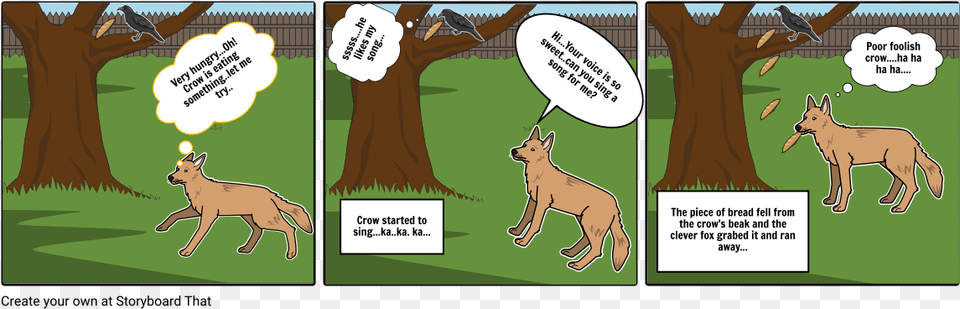 Crow And The Fox Hungry Comic, Publication, Book, Comics, Animal Free Png