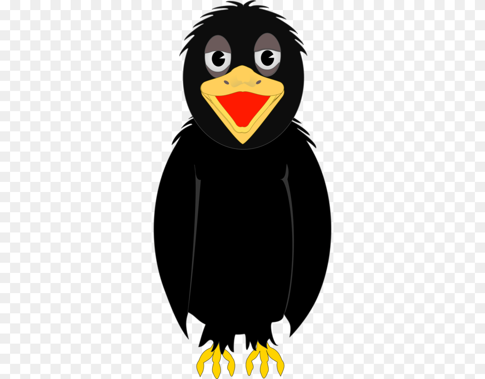Crow Cartoon Animation Download Common Raven, Animal, Bird, Blackbird, Adult Png Image
