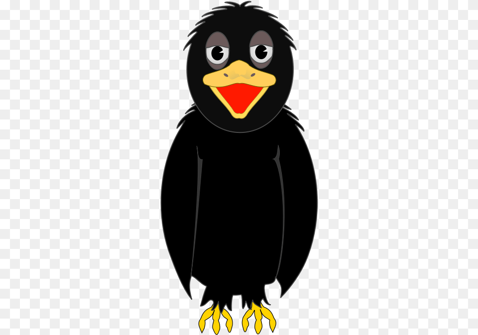 Crow Cartoon Transparent, Animal, Bird, Blackbird, Person Free Png